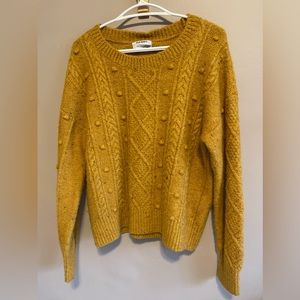 Mustard cable knit sweater